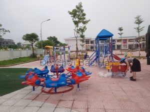 Tư vấn lắp đặt khu vui chơi ngoài trời tại  trường mầm non Đỗ Động – Phương Trung 1 thanh oai, Hà Nội